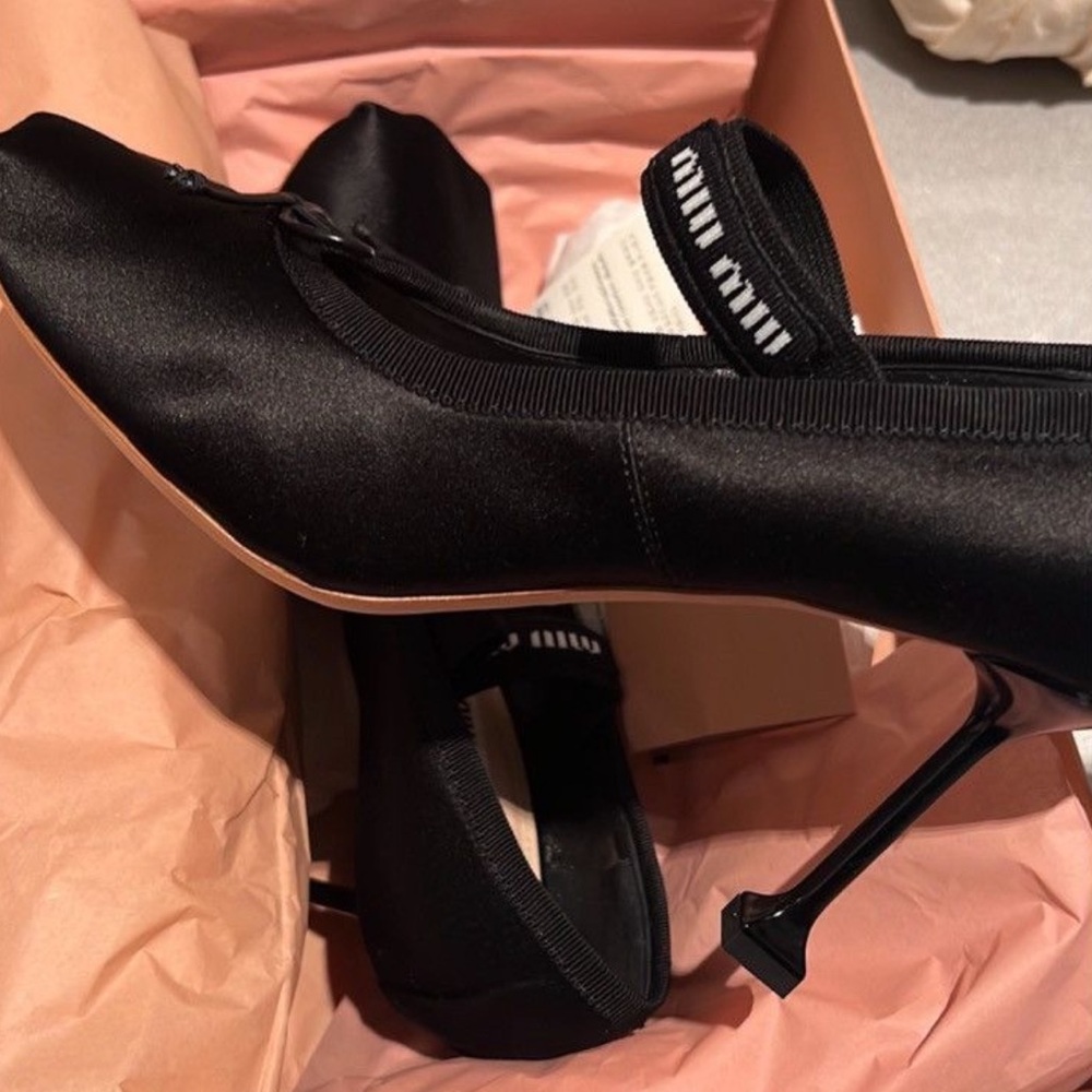 Miu Miu Black Ballet Heels
